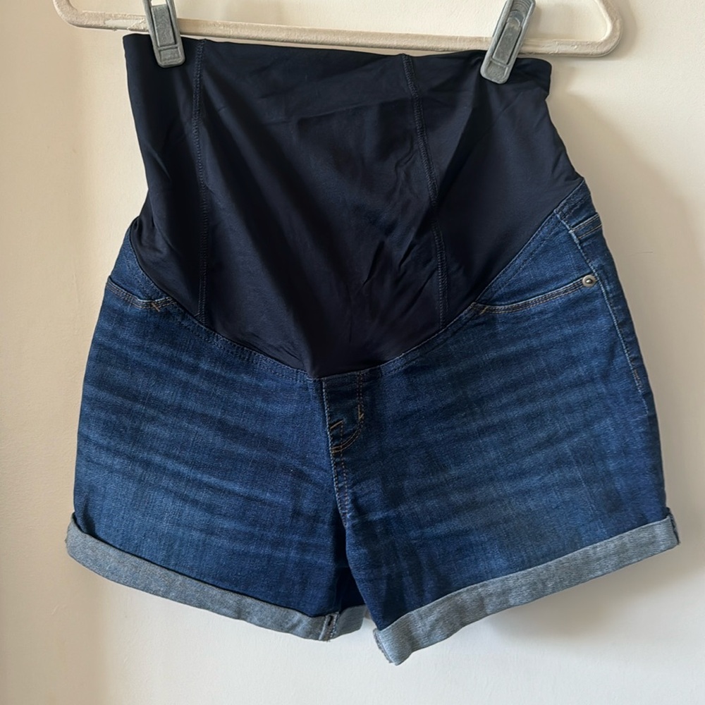 Isabel Maternity Midi Short Denim Shorts